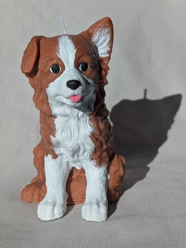 Border Collie Figure Soy Wax Candle