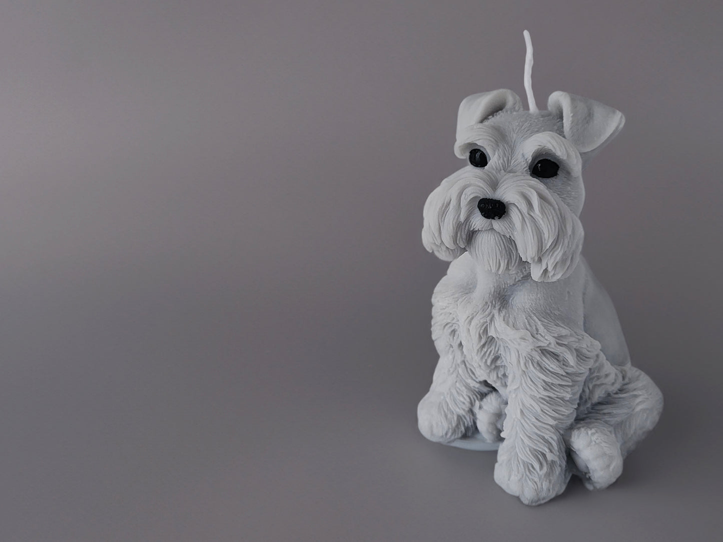Schnauzer Figurine Candle