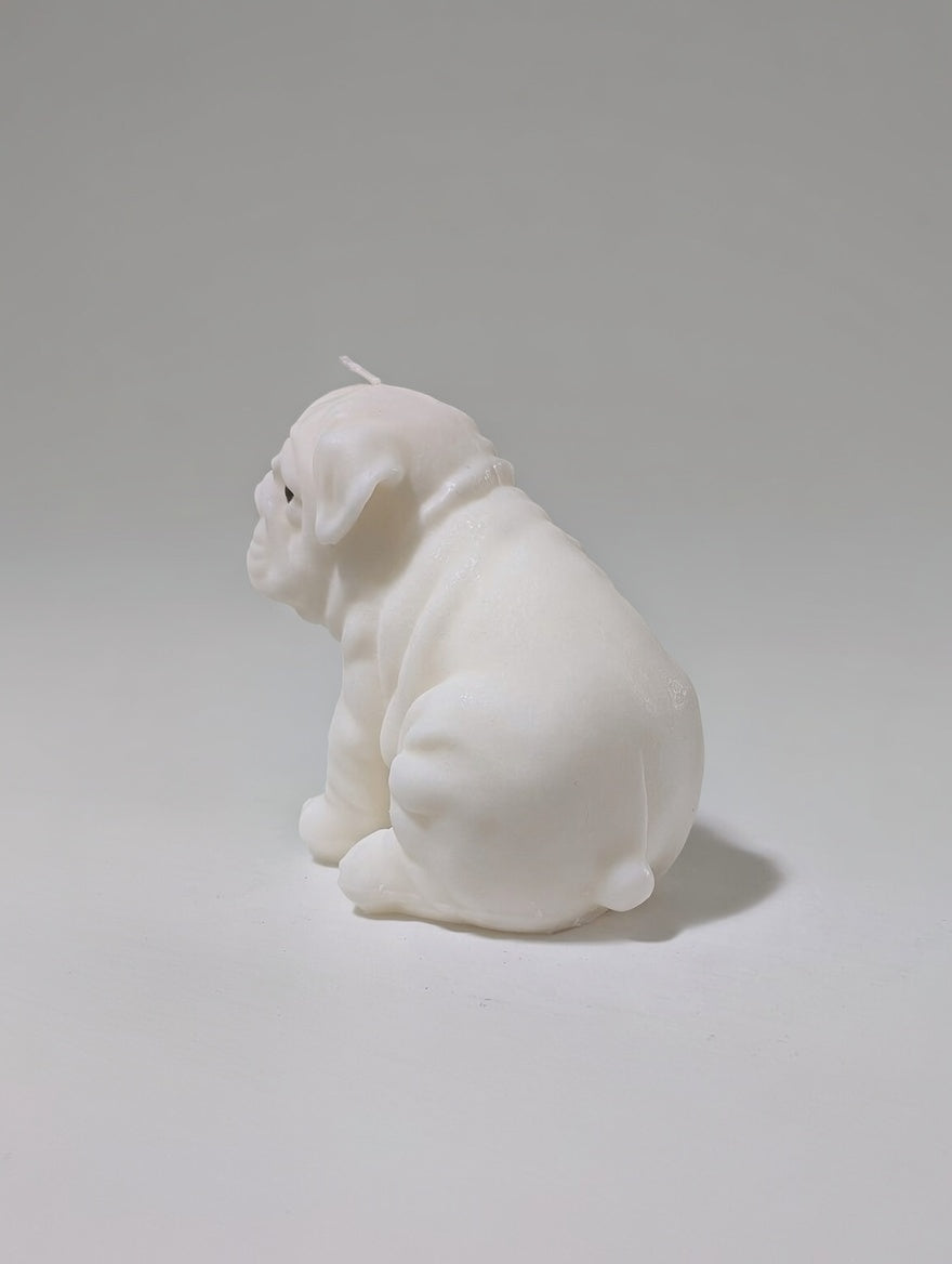 English Bulldog Puppy Candle