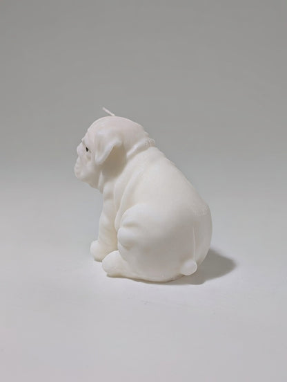 English Bulldog Puppy Candle