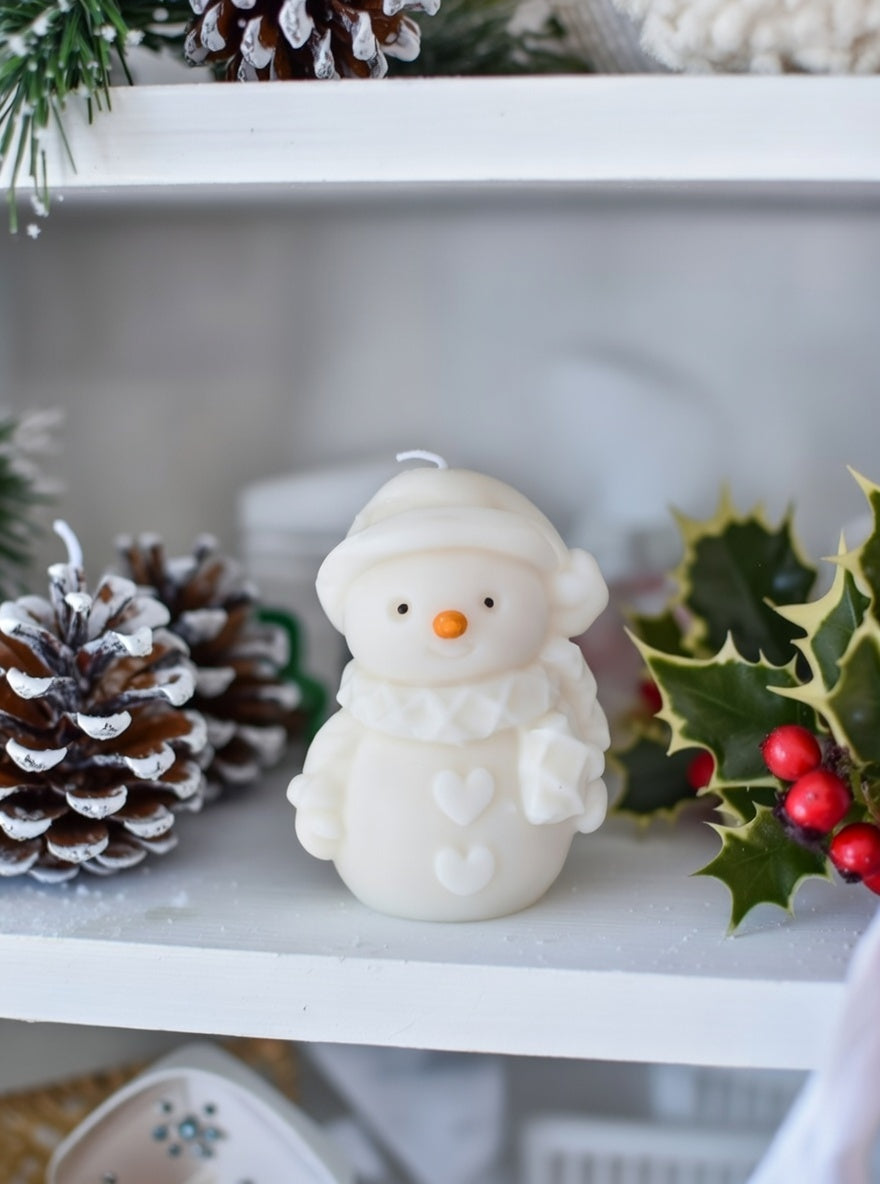 Snowman Candle