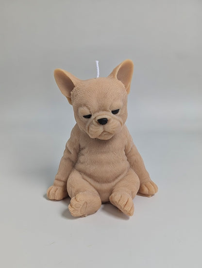 French Bulldog Puppy Figurine Candle