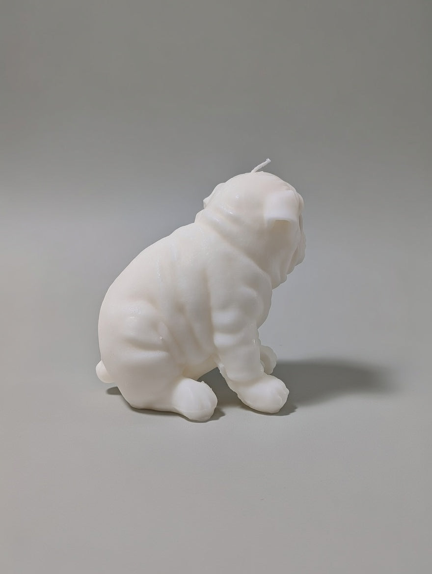 English Bulldog Puppy Candle