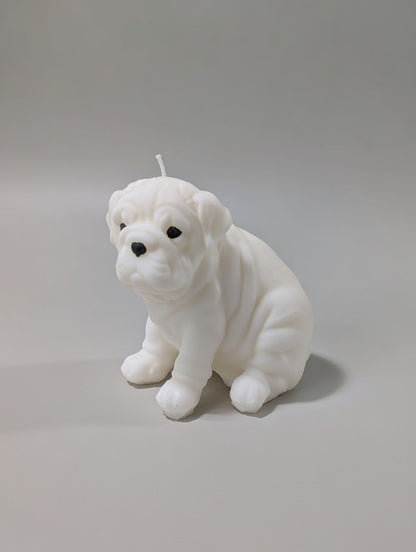 English Bulldog Puppy Candle