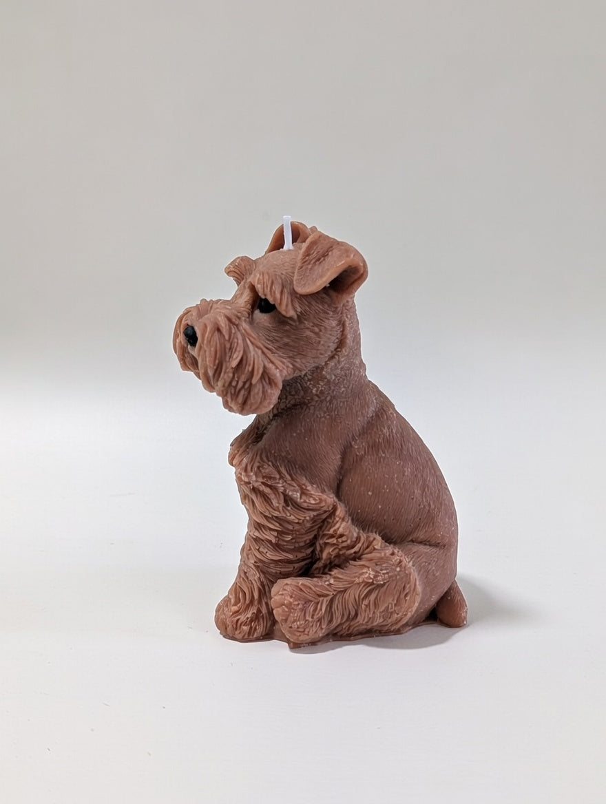 Schnauzer Figurine Soy Wax Candle