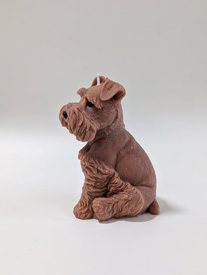 Schnauzer Figurine Soy Wax Candle