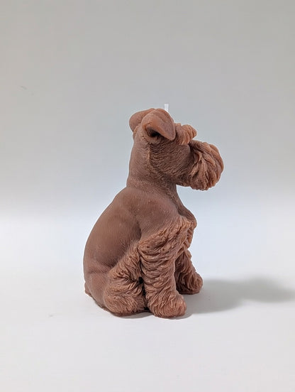 Schnauzer Figurine Soy Wax Candle