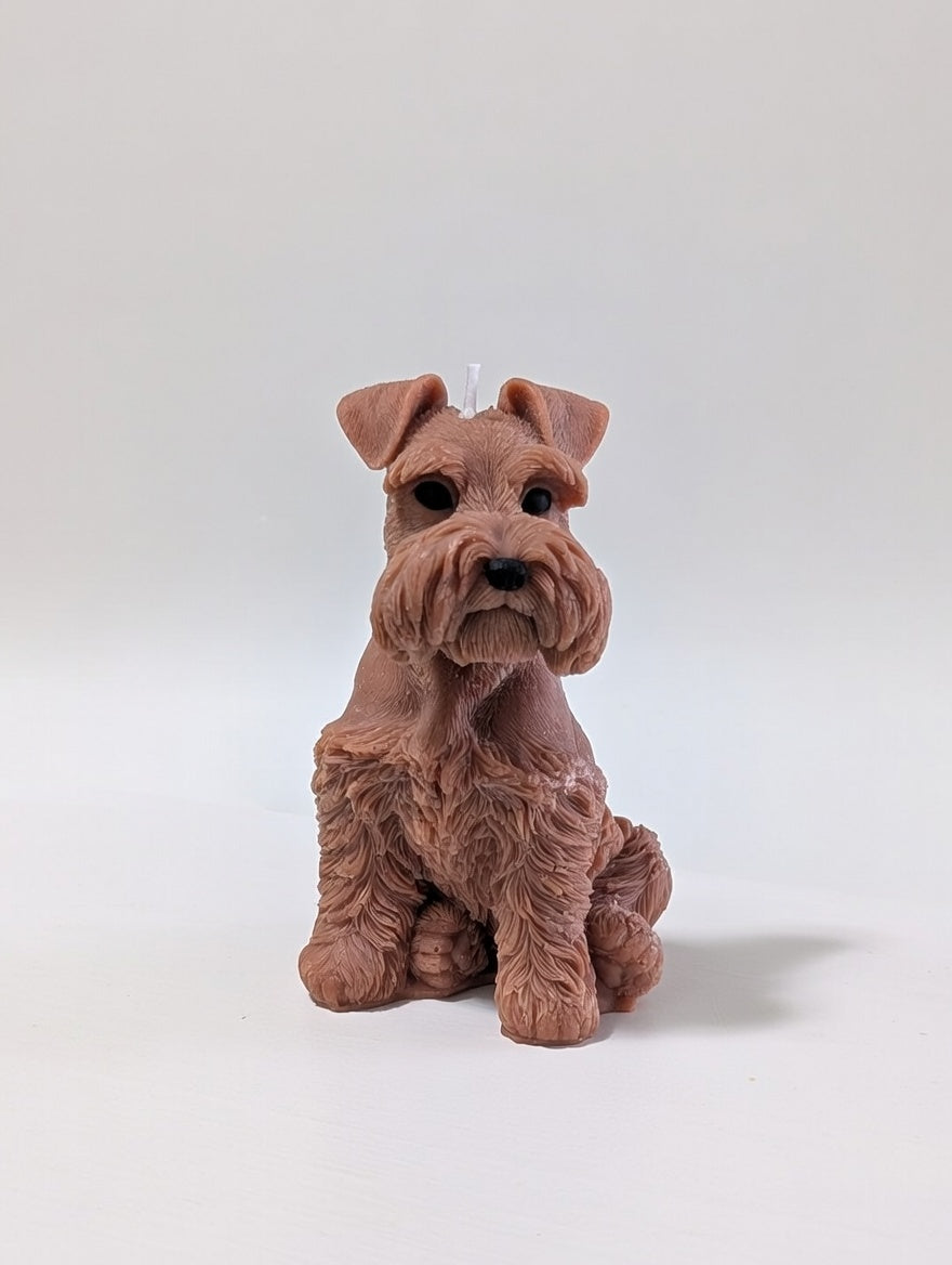 Schnauzer Figurine Soy Wax Candle