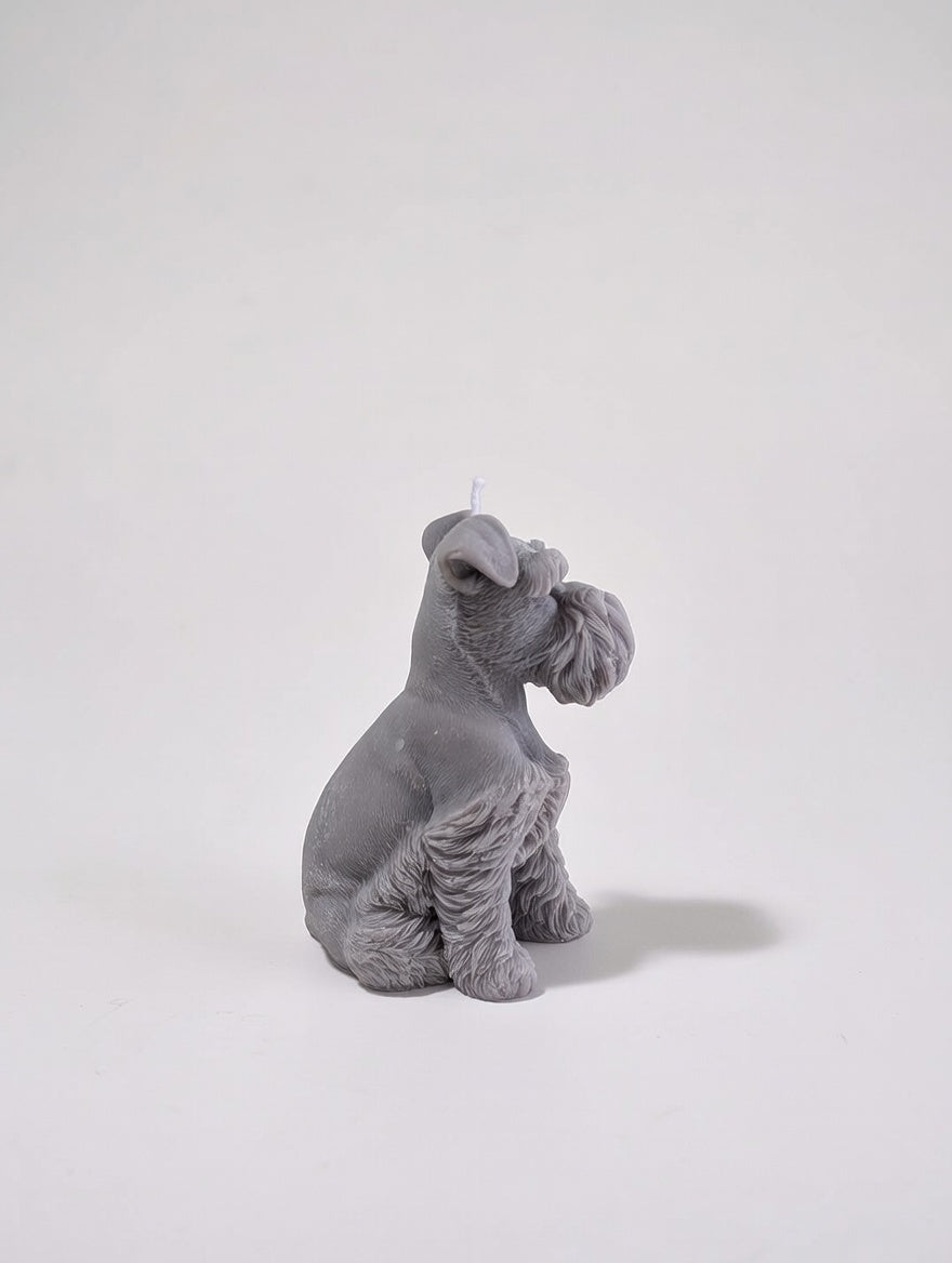 Schnauzer Figurine Soy Wax Candle