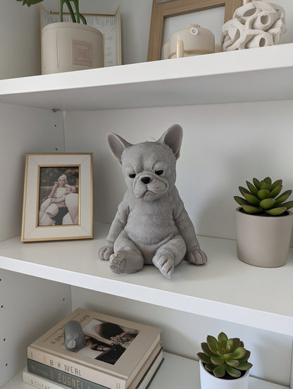 French Bulldog Puppy Figurine Candle