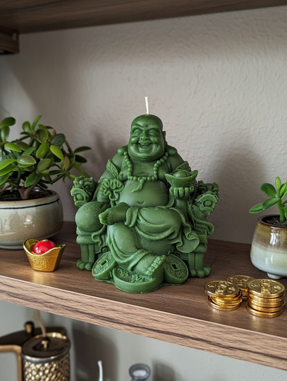 Laughing Buddha Figure Candle