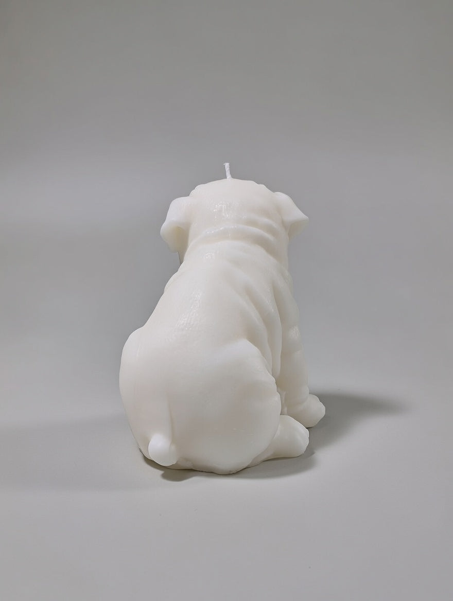 English Bulldog Puppy Candle