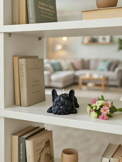 Small French Bulldog Candle