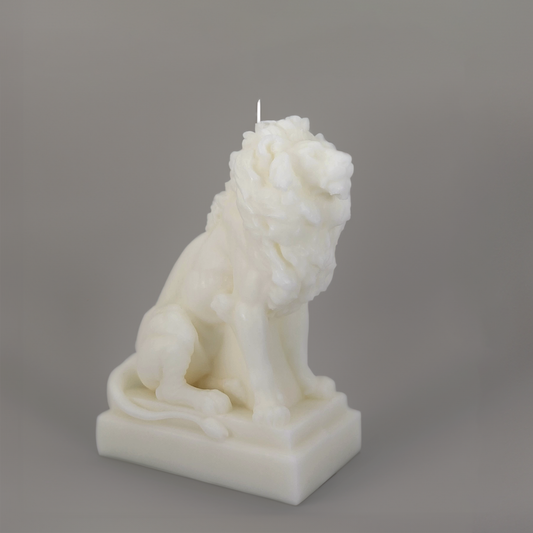 Lion Figurine Statue Candle